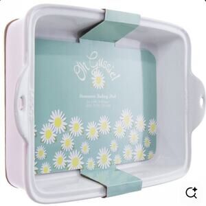 Oh Gussie Lodge 9" x 13" Pink Enameled Stoneware Baking Dish